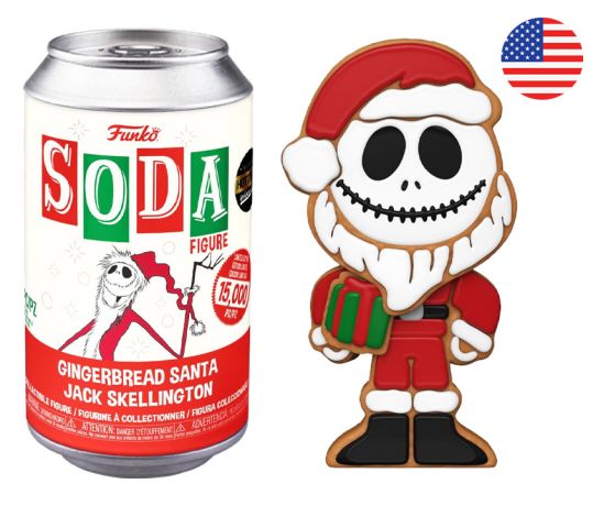 Figurine Funko Soda L'étrange Noël de M. Jack [Disney] Jack Père Noël pain d'épices (Canette Rouge)