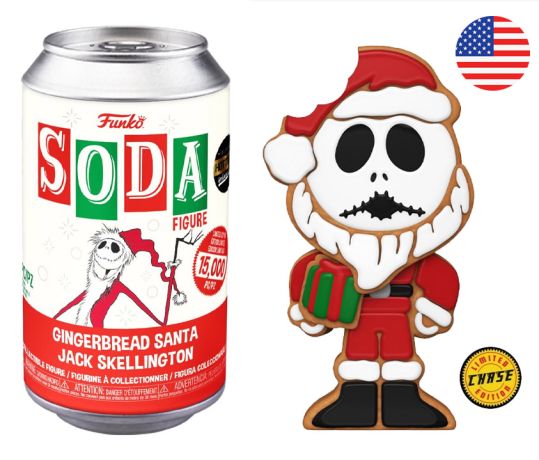 Figurine Funko Soda L'étrange Noël de M. Jack [Disney] Jack Père Noël pain d'épices (Canette Rouge) [Chase]