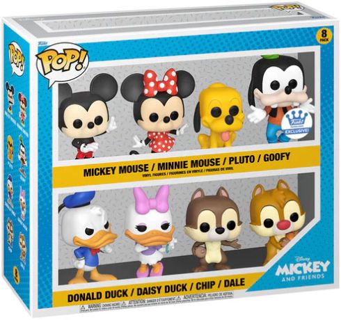 Figurine Funko Pop Mickey Mouse [Disney] Mickey / Minnie / Pluto / Dingo / Donald / Daisy / Tic / Tac - Pack