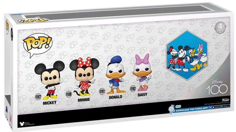 Figurine Funko Pop 100 ans de Disney Mickey / Minnie / Donald / Daisy - Pack