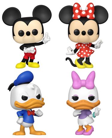 Figurine Funko Pop 100 ans de Disney Mickey / Minnie / Donald / Daisy - Pack