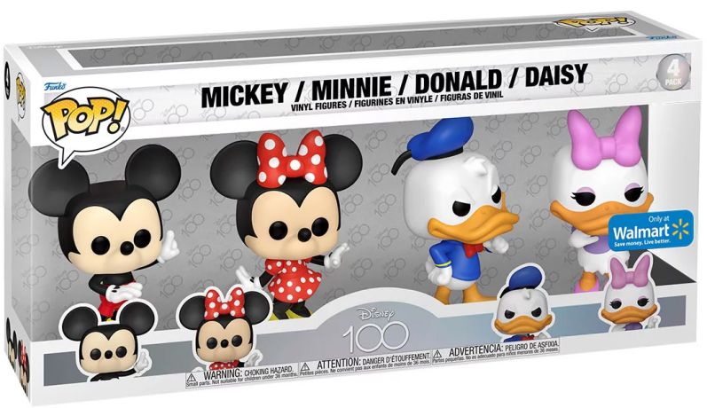 Figurine Funko Pop 100 ans de Disney Mickey / Minnie / Donald / Daisy - Pack