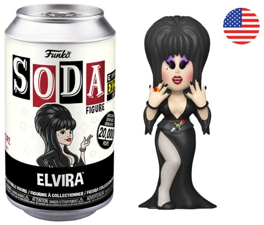 Figurine Funko Soda Elvira, Maîtresse des Ténèbres Elvira (Canette Noire)