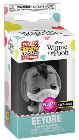 Figurine Funko Pop Winnie l'Ourson [Disney] Bourriquet (Flocked) - Porte-clés