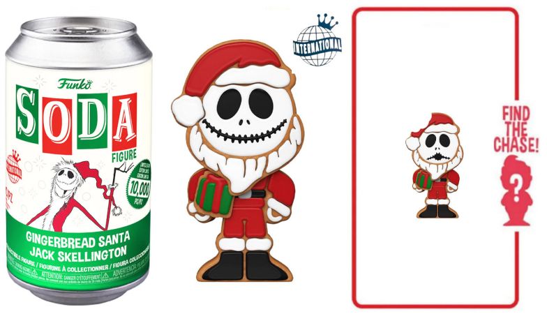 Figurine Funko Soda L'étrange Noël de M. Jack [Disney] Jack Père Noël pain d'épices (Canette Verte)