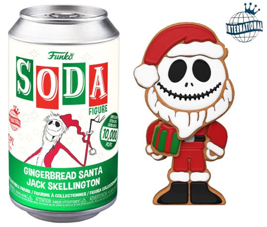 Figurine Funko Soda L'étrange Noël de M. Jack [Disney] Jack Père Noël pain d'épices (Canette Verte)