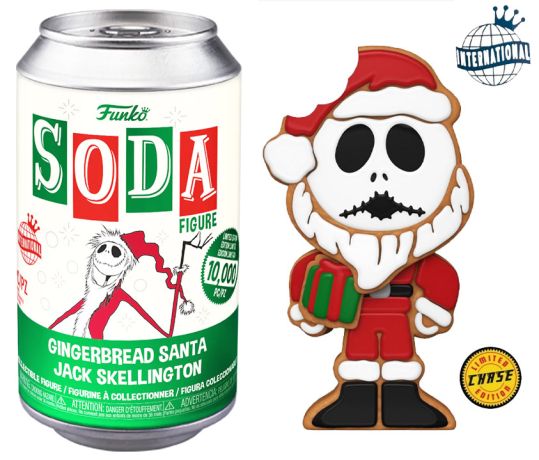 Figurine Funko Soda L'étrange Noël de M. Jack [Disney] Jack Père Noël pain d'épices (Canette Verte) [Chase]