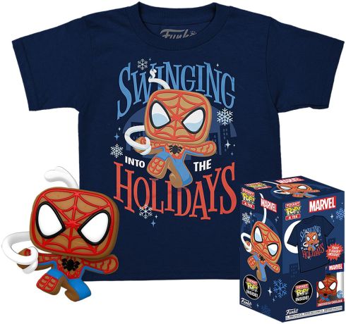 Figurine Funko Pop Marvel Comics Spider-Man en pain d'épices (Pocket) - T-Shirt