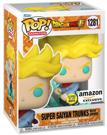 Figurine Funko Pop Dragon Ball Super #1281 Super Saiyan Trunks avec l'épée de l'espoir - Glow in the Dark