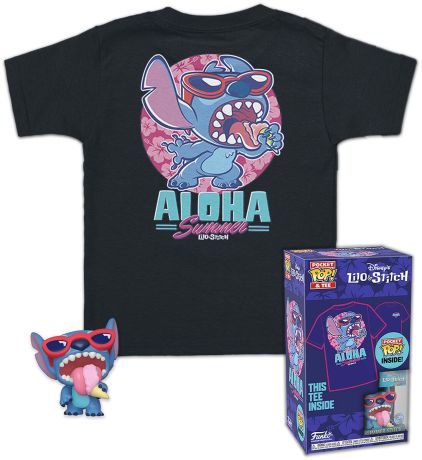 Figurine Funko Pop Lilo et Stitch [Disney] Stitch en Été (Pocket) - T-Shirt