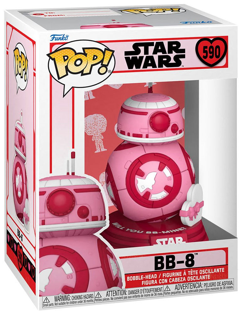 Figurine Pop Star Wars : Saint-Valentin #590 pas cher : BB-8