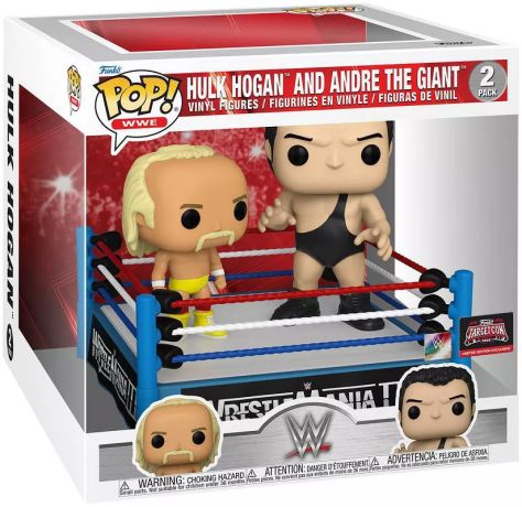 Figurine Funko Pop WWE Hulk Hogan et André le Géant - Pack