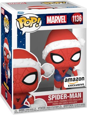 Figurine Funko Pop Marvel Comics #1136 Spider-Man avec le Bonnet du Père Noël 