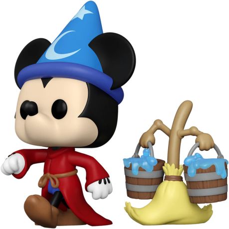 Figurine Funko Pop 100 ans de Disney #07 L'Apprenti Sorcier Mickey avec balai - Movie Poster