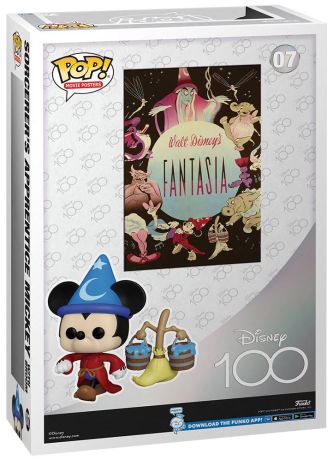 Figurine Funko Pop 100 ans de Disney #07 L'Apprenti Sorcier Mickey avec balai - Movie Poster