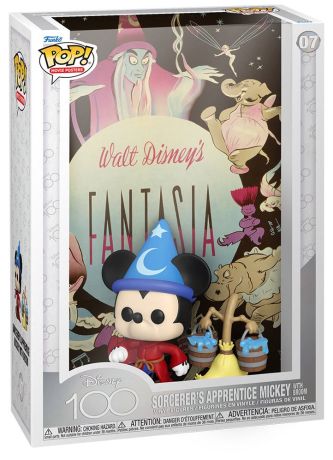 Figurine Funko Pop 100 ans de Disney #07 L'Apprenti Sorcier Mickey avec balai - Movie Poster