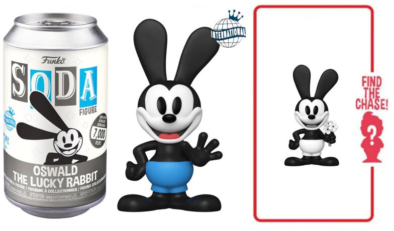 Figurine Funko Soda Disney Oswald le lapin chanceux (Canette Grise)