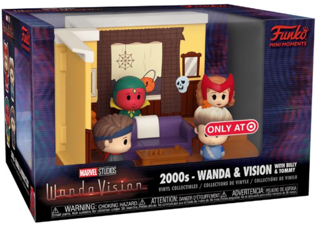 Figurine Funko Mini Moments WandaVision [Marvel] 2000’s - Wanda & Vision avec Billy & Tommy