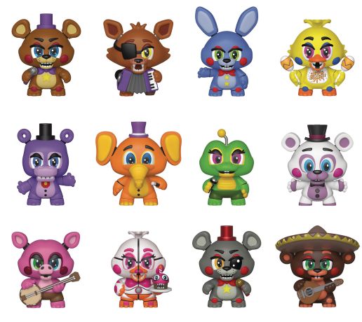 Figurine Funko Mystery Minis Five Nights at Freddy's FNAF Pizzeria Simulator Série 5 - 12 Figurines