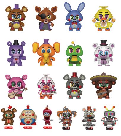 Figurine Funko Mystery Minis Five Nights at Freddy's FNAF Pizzeria Simulator Série 5 - 12 Figurines