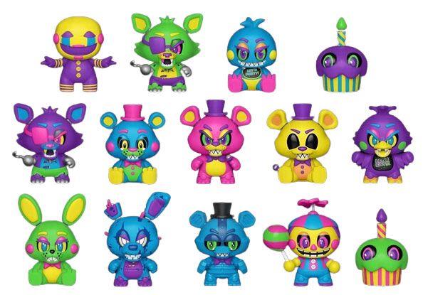 Figurine Funko Mystery Minis Five Nights at Freddy's FNAF Série 4 (Black light) - 14 Figurines