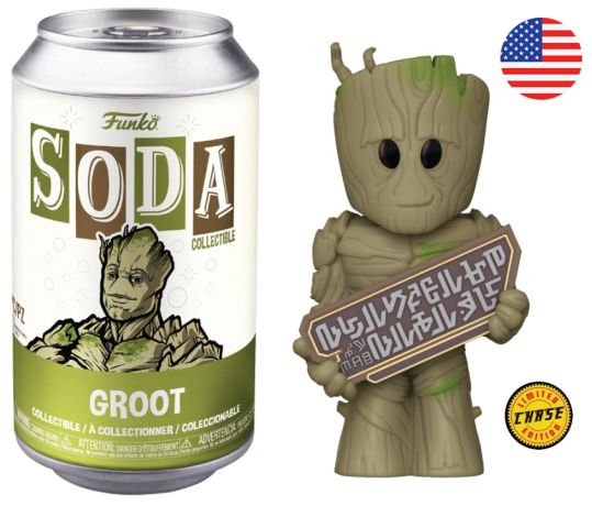 Figurine Funko Soda Les Gardiens de la Galaxie Vol. 3 [Marvel] Groot (Canette Verte) [Chase]