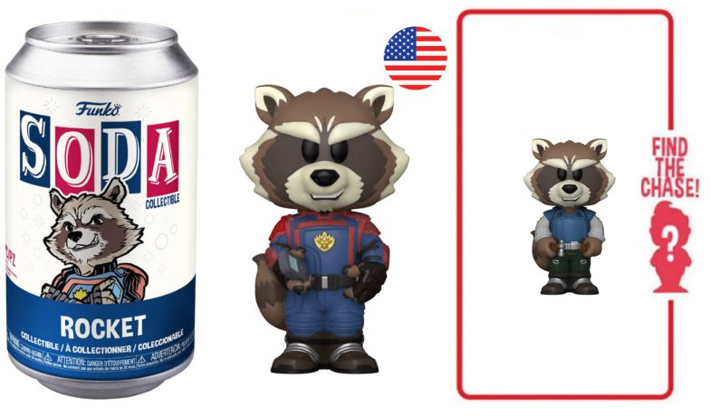 Figurine Funko Soda Les Gardiens de la Galaxie Vol. 3 [Marvel] Rocket (Canette Bleue)