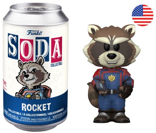 Figurine Funko Soda Les Gardiens de la Galaxie Vol. 3 [Marvel] Rocket (Canette Bleue)