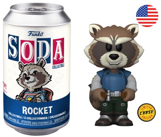 Figurine Funko Soda Les Gardiens de la Galaxie Vol. 3 [Marvel] Rocket (Canette Bleue) [Chase]