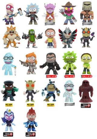 Figurine Funko Mystery Minis Rick et Morty Rick et Morty Série 2 - 12 Figurines