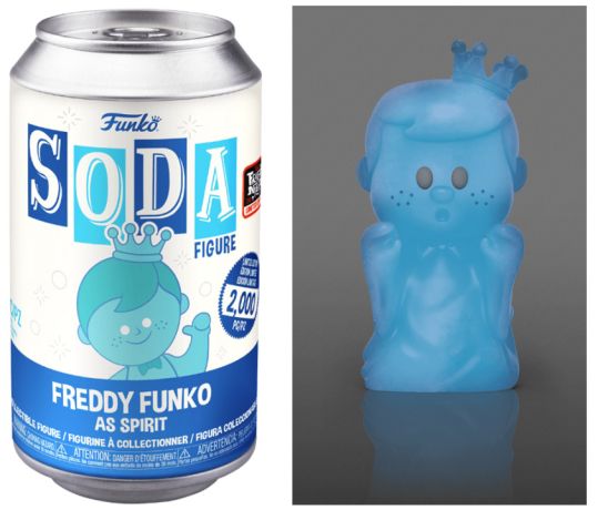 Figurine Funko Soda Freddy Funko Freddy Funko en fantôme - Glow in the Dark (Canette Bleue)