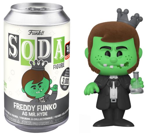 Figurine Funko Soda Freddy Funko Freddy Funko en M. Hyde - Flocked (Canette Noire)