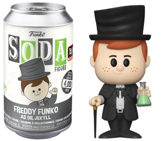 Figurine Funko Soda Freddy Funko Freddy Funko en Dr. Jekyll (Canette Noire)