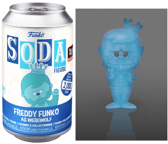 Figurine Funko Soda Freddy Funko Freddy Funko en loup-garou - Glow in the Dark (Canette Bleue)