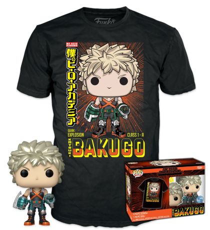 Figurine Funko Pop My Hero Academia #249 Bakugo (Métallique) - T-Shirt