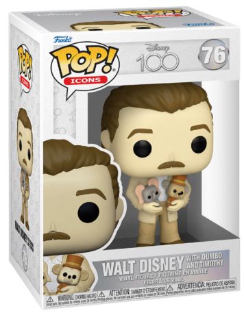 Figurine Funko Pop 100 ans de Disney #76 Walt Disney avec Dumbo & Timothée