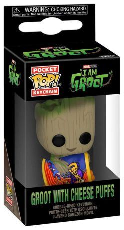 Figurine Funko Pop Je s'appelle Groot [Marvel] Groot avec cheese puffs - Porte-clés