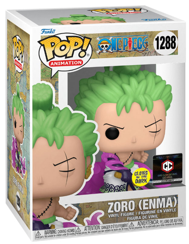Figurine Pop One Piece 1288 pas cher Zoro (Enma) Glow in the Dark
