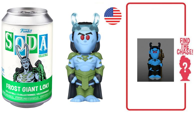 Figurine Funko Soda Marvel What If...? Loki Géant des Glaces (Canette Verte)