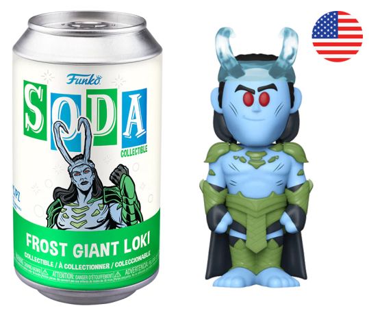 Figurine Funko Soda Marvel What If...? Loki Géant des Glaces (Canette Verte)