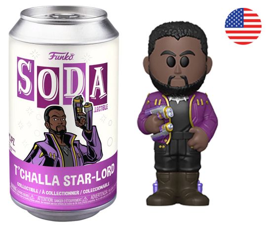 Figurine Funko Soda Marvel What If...? T'Challa Star-Lord (Canette Rose)