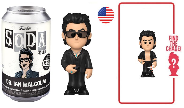 Figurine Funko Soda Jurassic Park Dr. Ian Malcolm (Canette Noire)