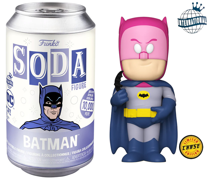 Figurine Soda DC Comics pas cher : Batman 1966 (Canette Violette) [Chase]