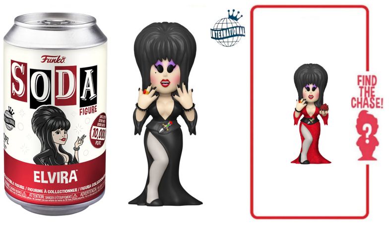 Figurine Funko Soda Elvira, Maîtresse des Ténèbres Elvira (Canette Rouge)