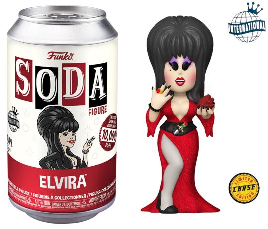 Figurine Funko Soda Elvira, Maîtresse des Ténèbres Elvira (Canette Rouge)