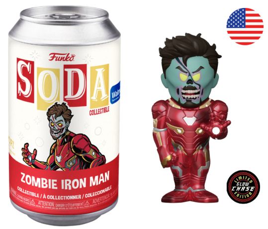 Figurine Funko Soda Marvel What If...? Iron Man Zombie (Canette Rouge) [Chase]