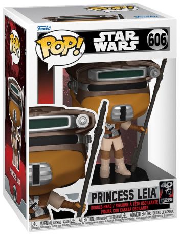 Figurine Funko Pop Star Wars 6 : Le Retour du Jedi #606 Princesse Leia (Déguisement Boushh)