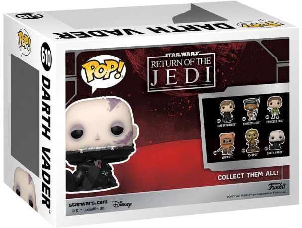 Figurine Funko Pop Star Wars 6 : Le Retour du Jedi #610 Dark Vador (Démasqué)