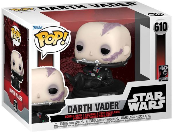 Figurine Funko Pop Star Wars 6 : Le Retour du Jedi #610 Dark Vador (Démasqué)