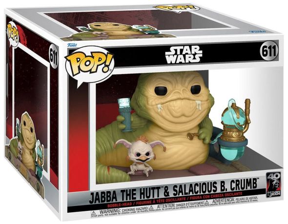 Figurine Funko Pop Star Wars 6 : Le Retour du Jedi #611 Jabba le Hutt & Salacious B. Crumb